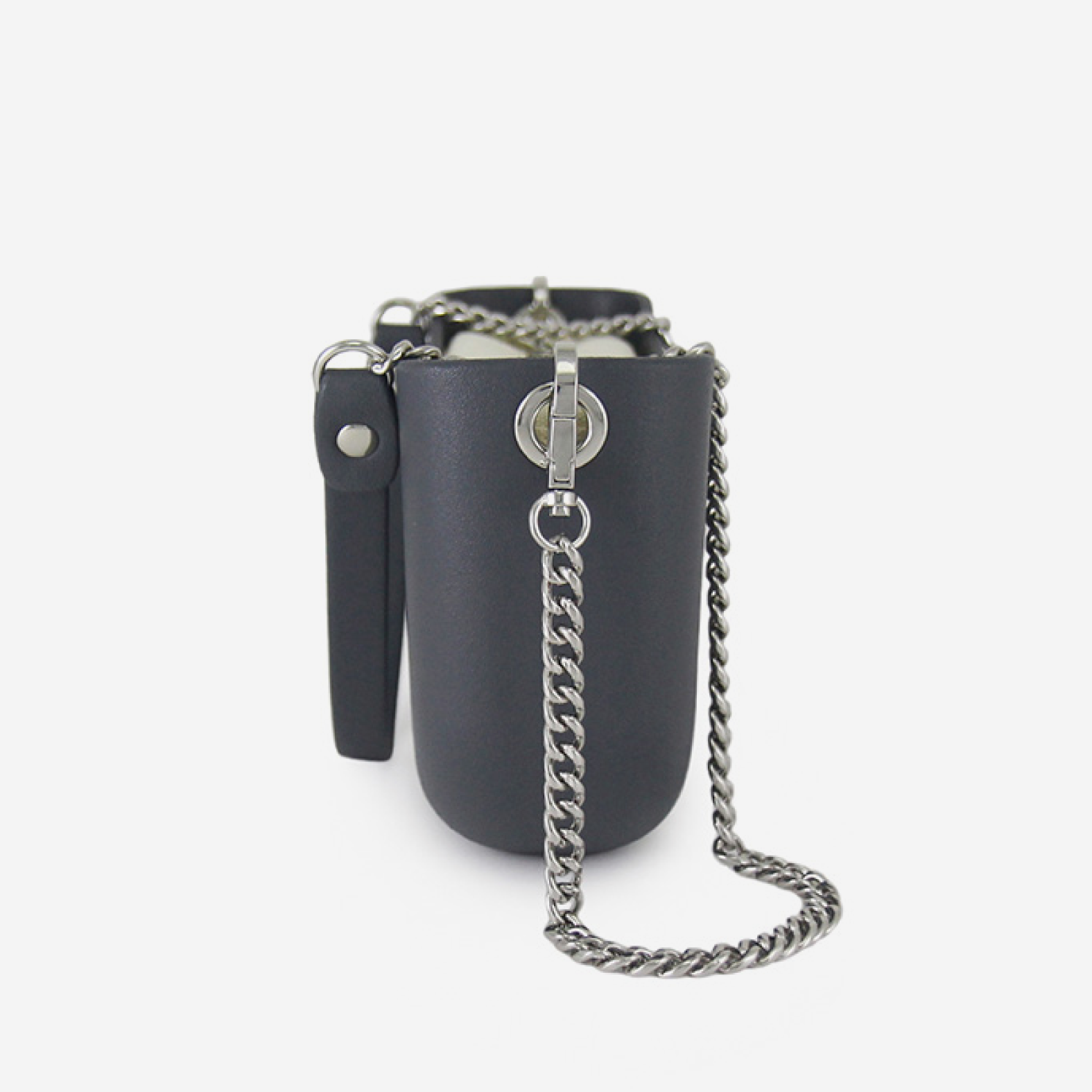 Classic Handbag - Charcoal - Silver Chain