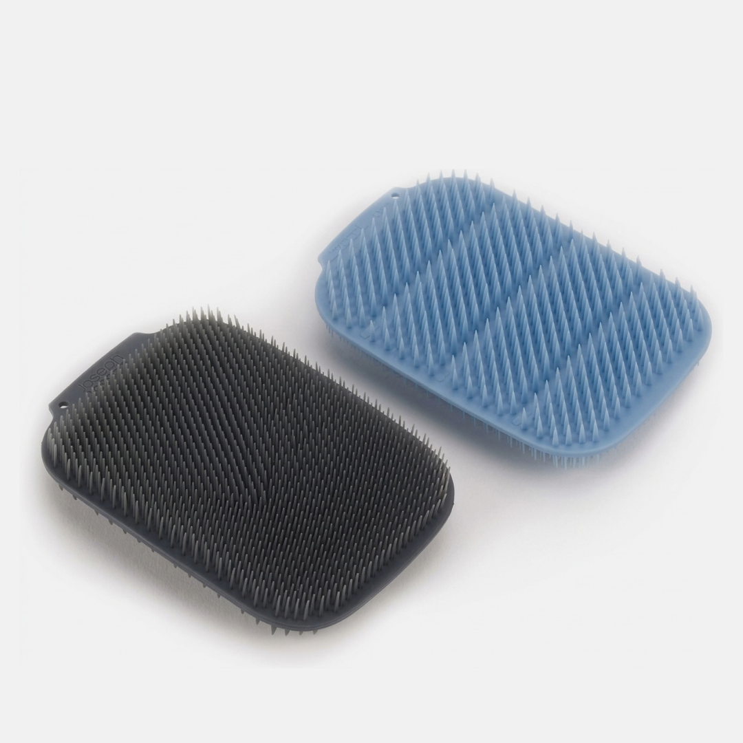 CleanTech™ Washing Up Scrubber - Blue/Grey (2 Pack)