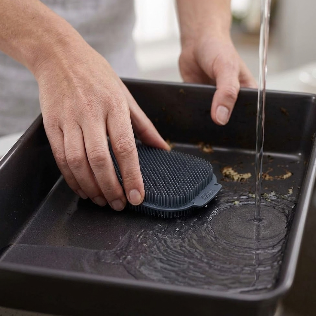 CleanTech™ Washing Up Scrubber - Blue/Grey (2 Pack)