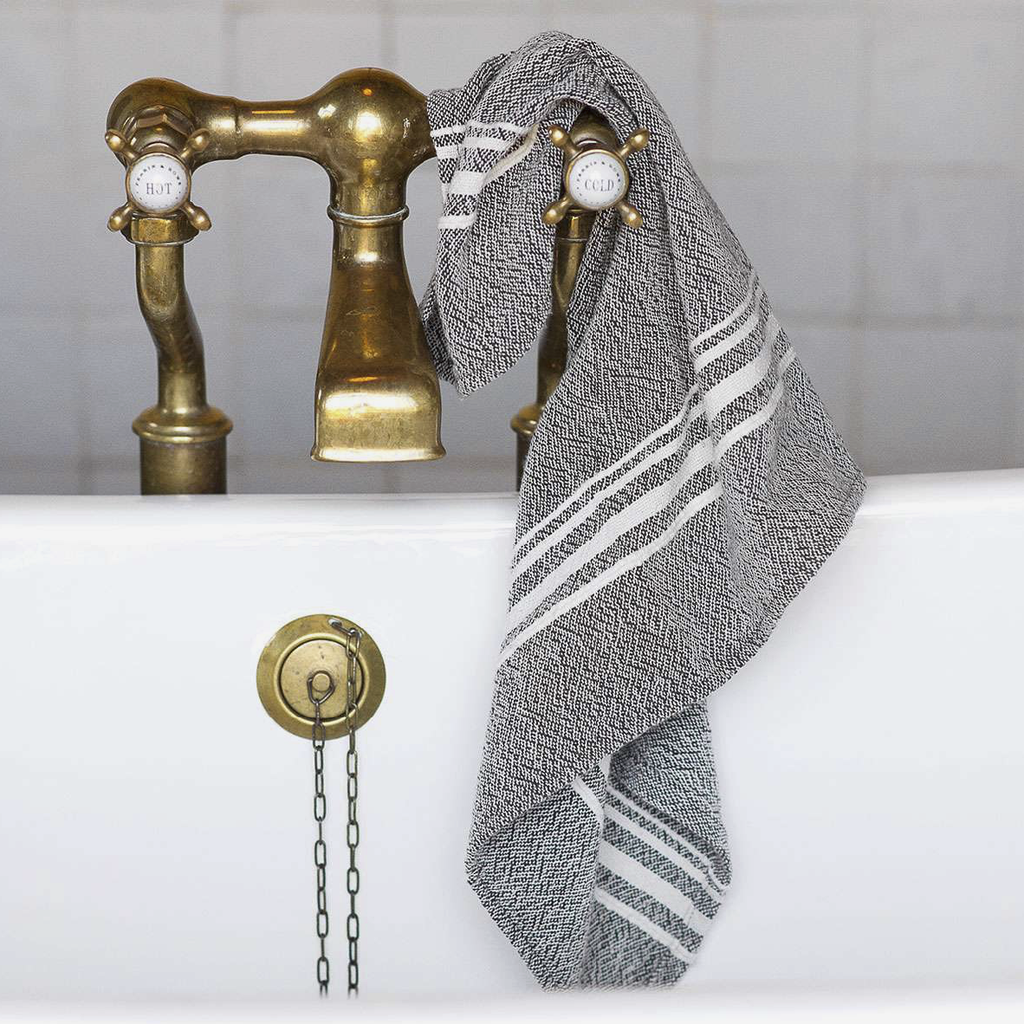 Contemporary Small Towel - Charcoal