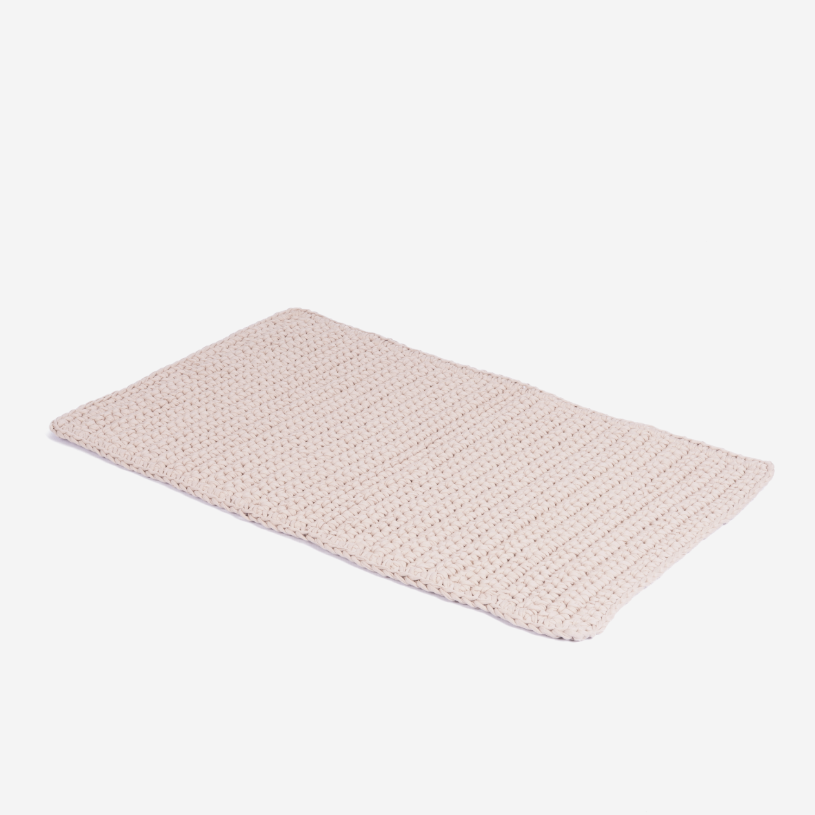 Cotton Crochet Bathmat - Beige