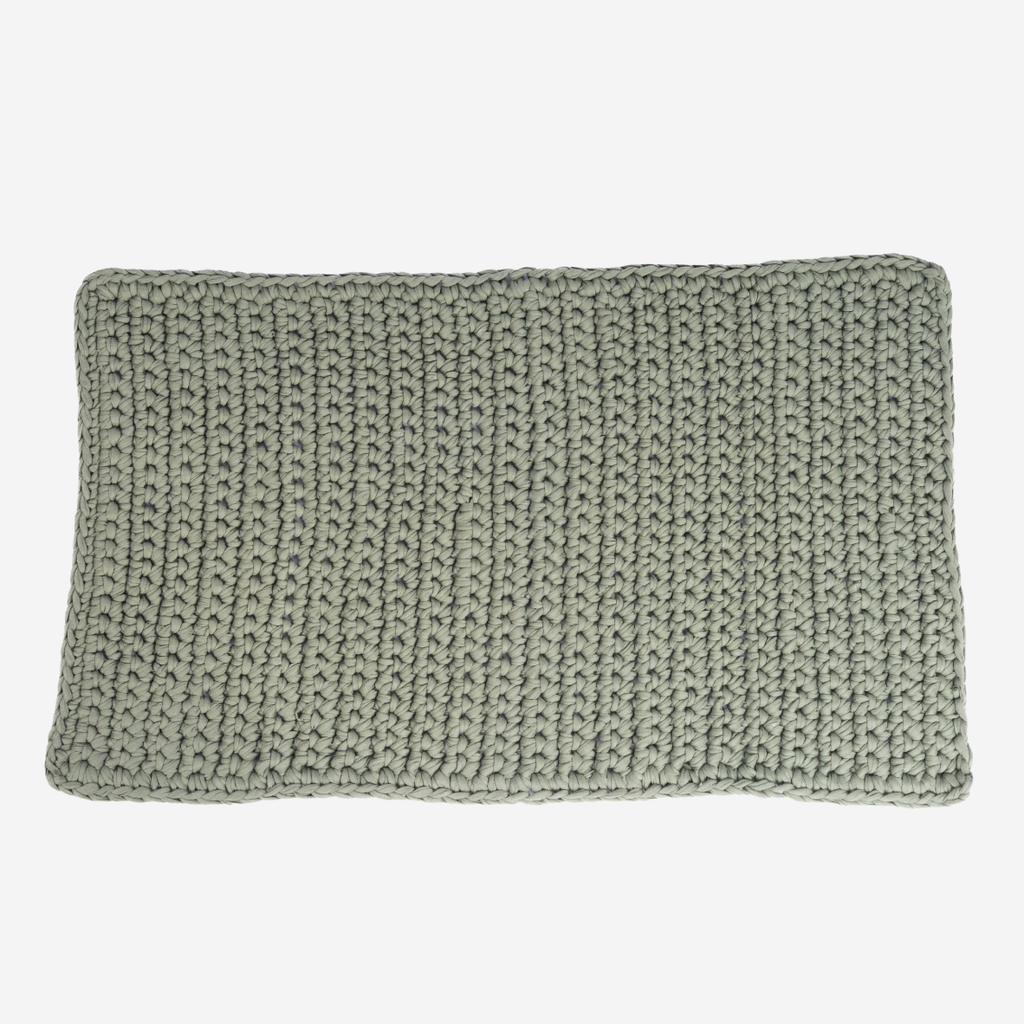 Cotton Crochet Bathmat - Khaki
