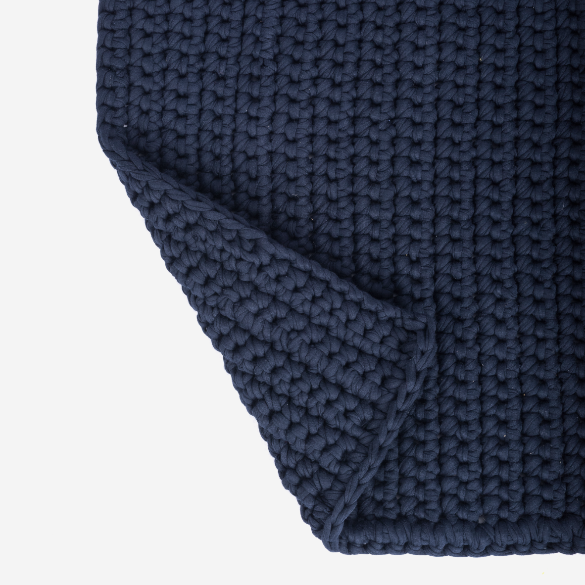 Cotton Crochet Bathmat - Navy