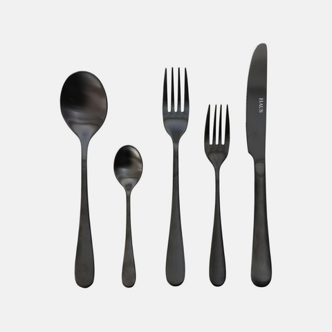 Cuisine Cutlery Set 20 Pcs - Matte Black