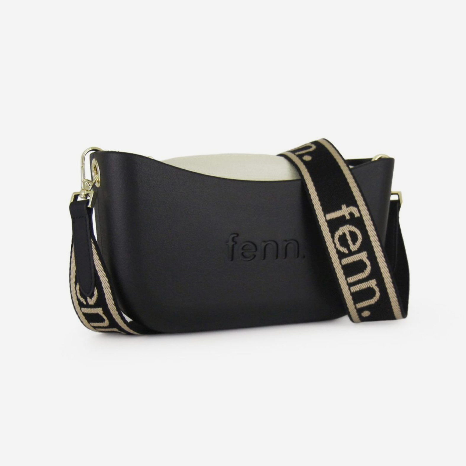 Classic Handbag - Black - Beige On Black Strap