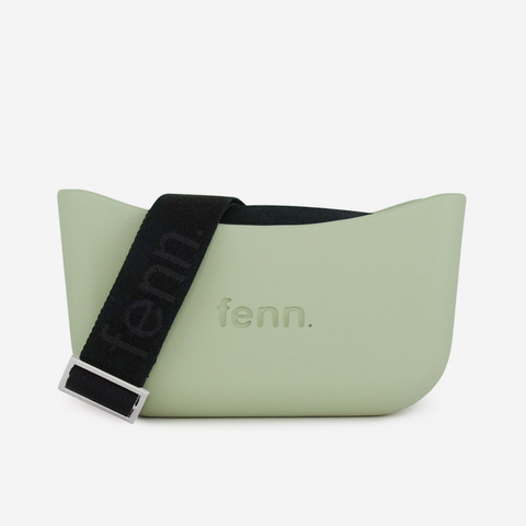Classic Handbag - Pastel Green - Black Inner - Black Strap