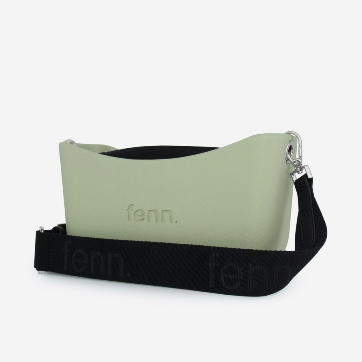 Classic Handbag - Pastel Green - Black Inner - Black Strap