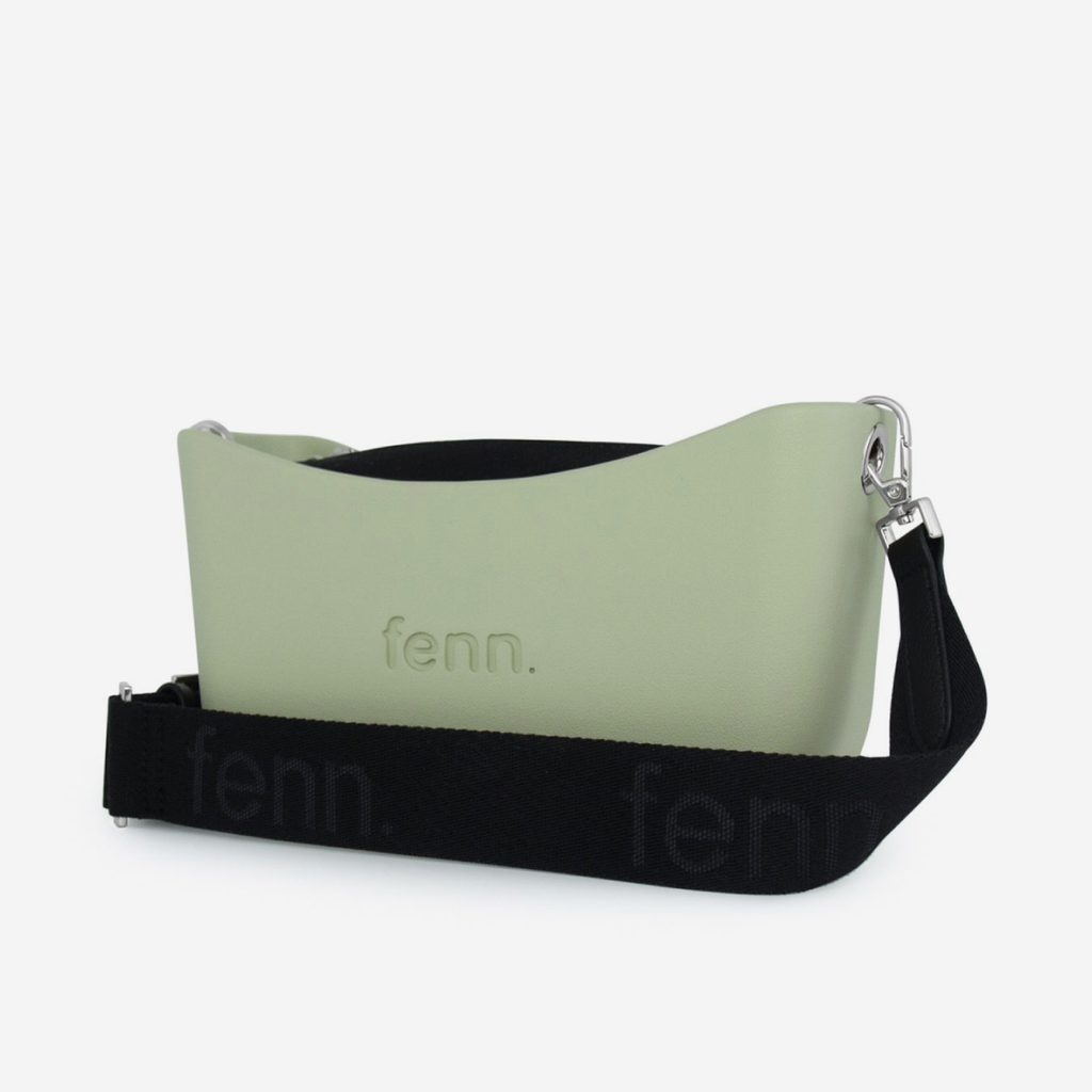 Classic Handbag - Pastel Green - Black Inner - Black Strap