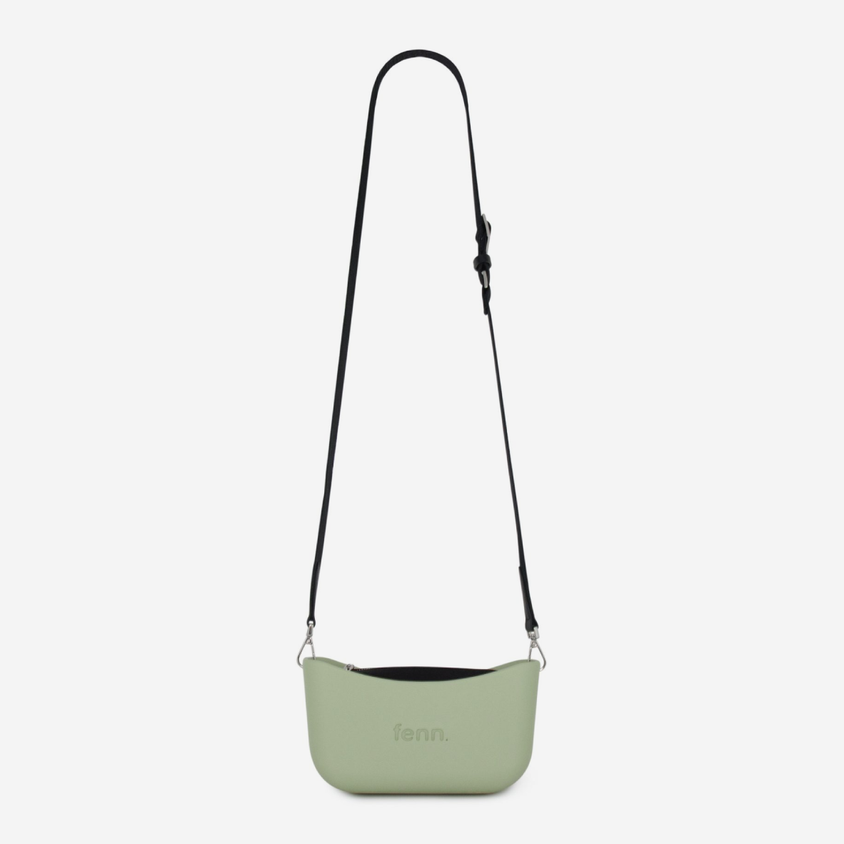 Classic Handbag - Pastel Green - Black Inner - Black Strap