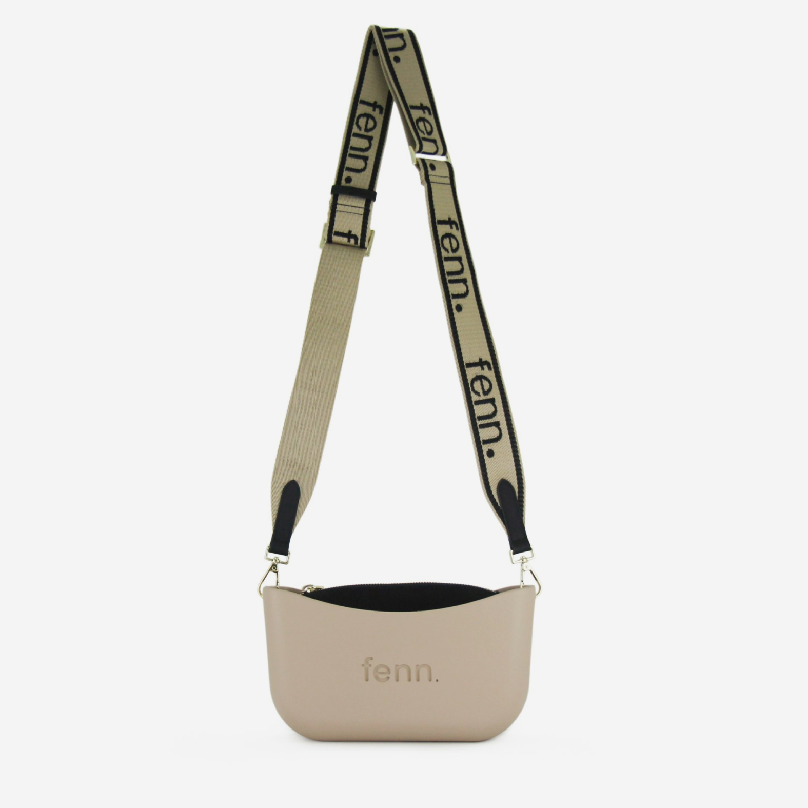 Classic Handbag - Sand - Black On Beige Strap