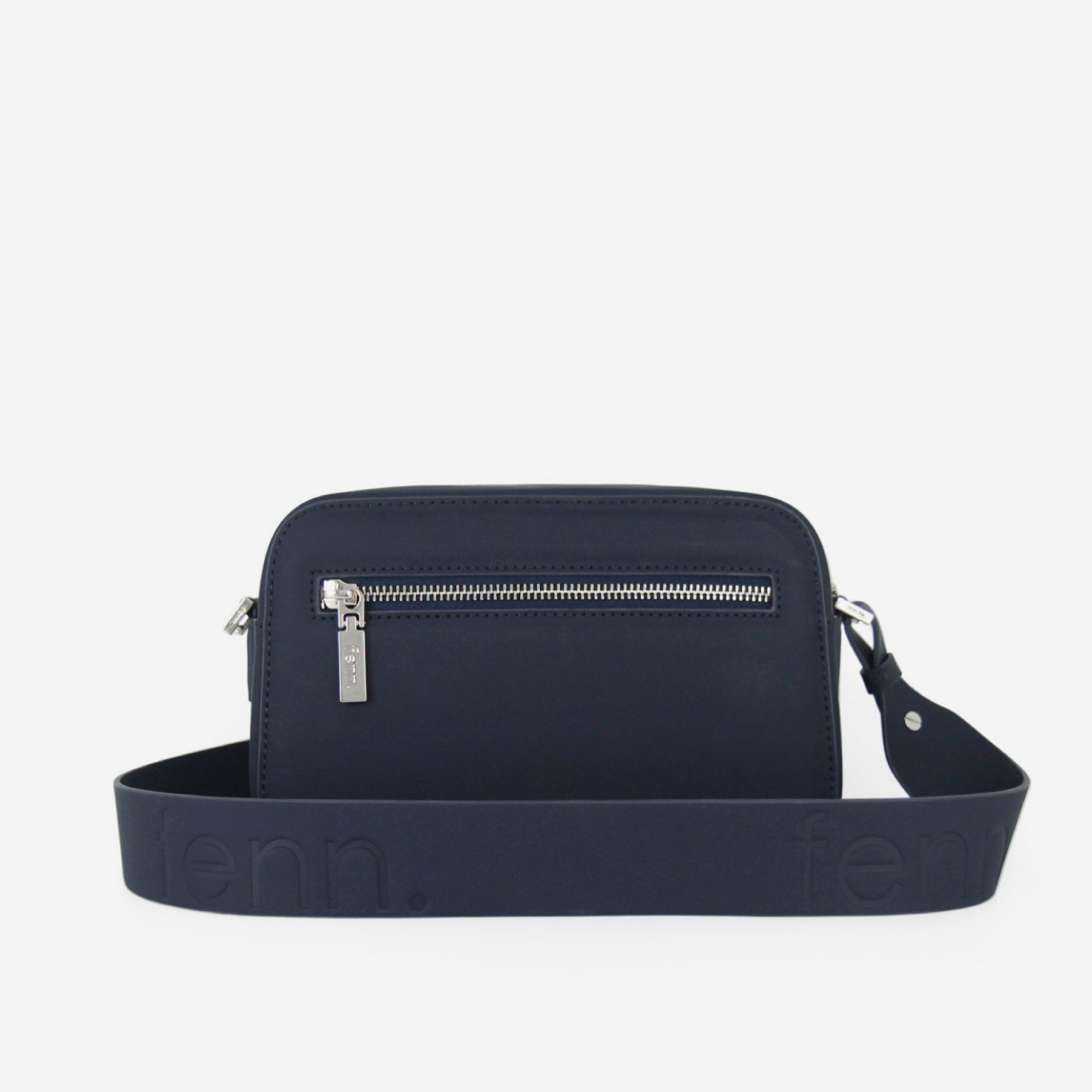 Crossbody Bag - Navy - Silver Zip