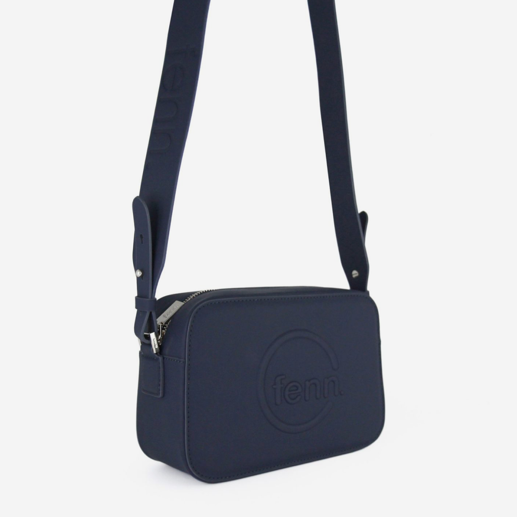 Crossbody Bag - Navy - Silver Zip