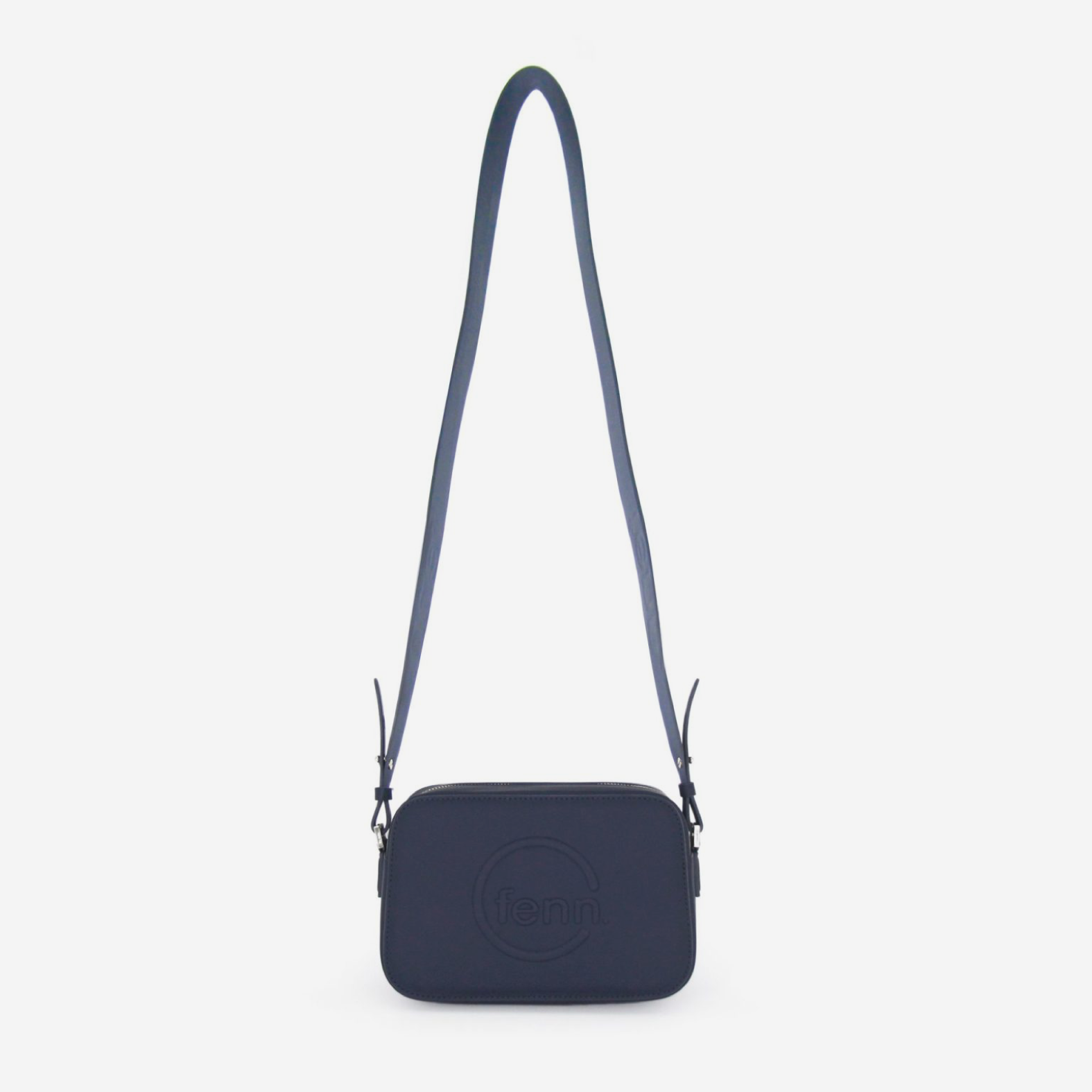 Crossbody Bag - Navy - Silver Zip