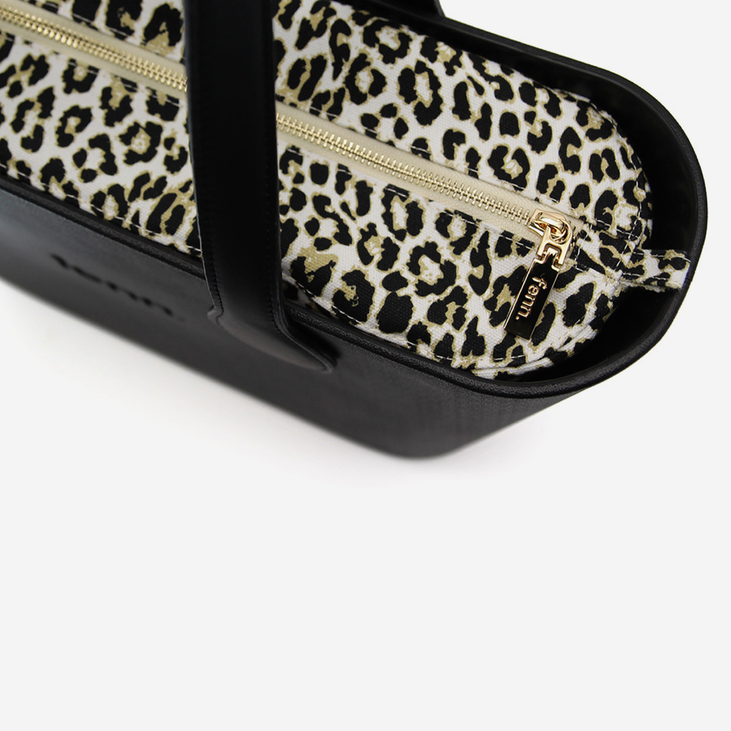 Original Handbag - Black - Black - Leopard Inner