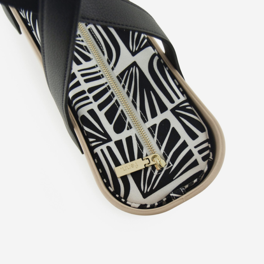 Original Handbag - Sand - Waves Inner - Black Handles