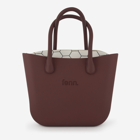 Original Handbag - Maroon - Honeycomb Inner - Maroon Handles