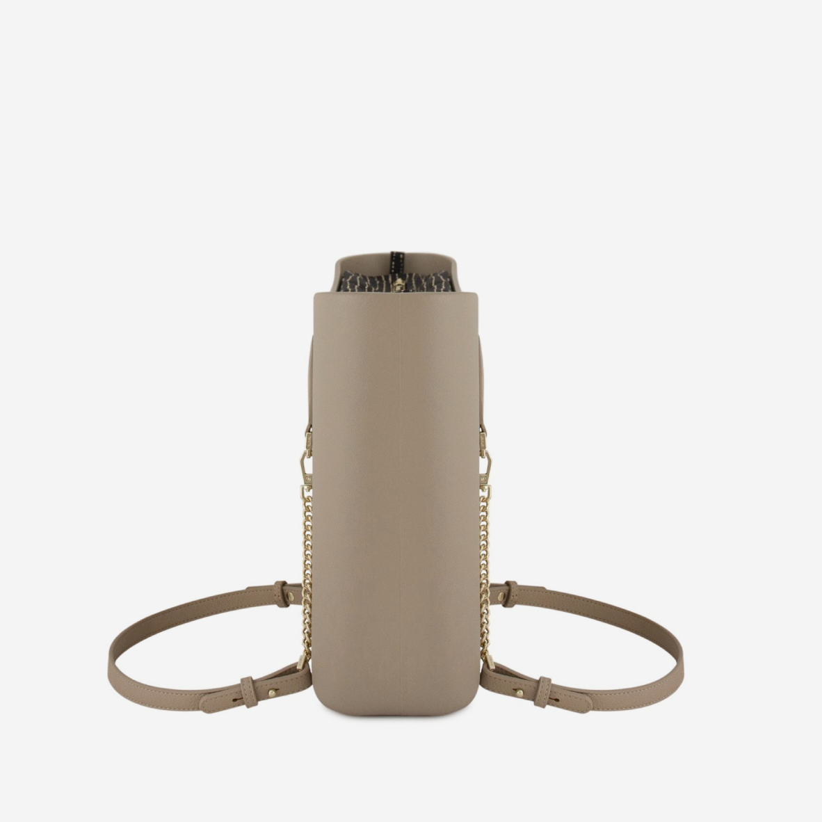 Original Handbag - Stone - Dotted Lines Inner - Light Stone Handle - Gold Chain
