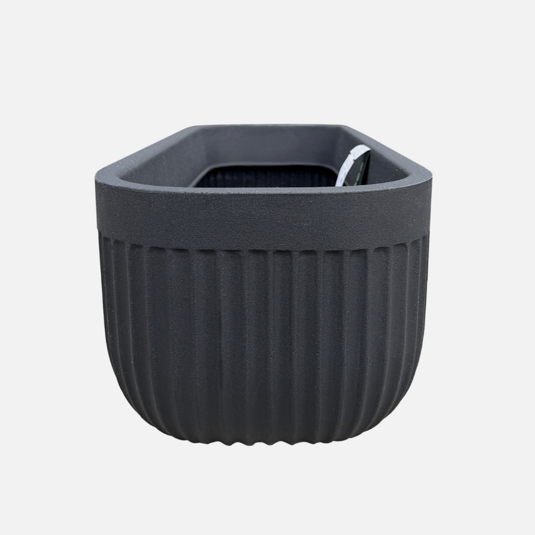 Flute Window Box Planter - Lead