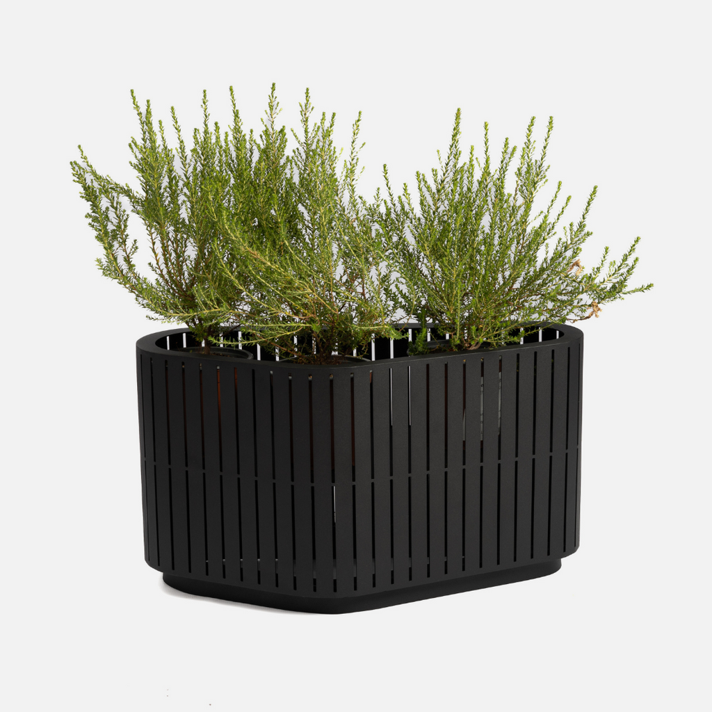 Reeded Floor Planter - Angular