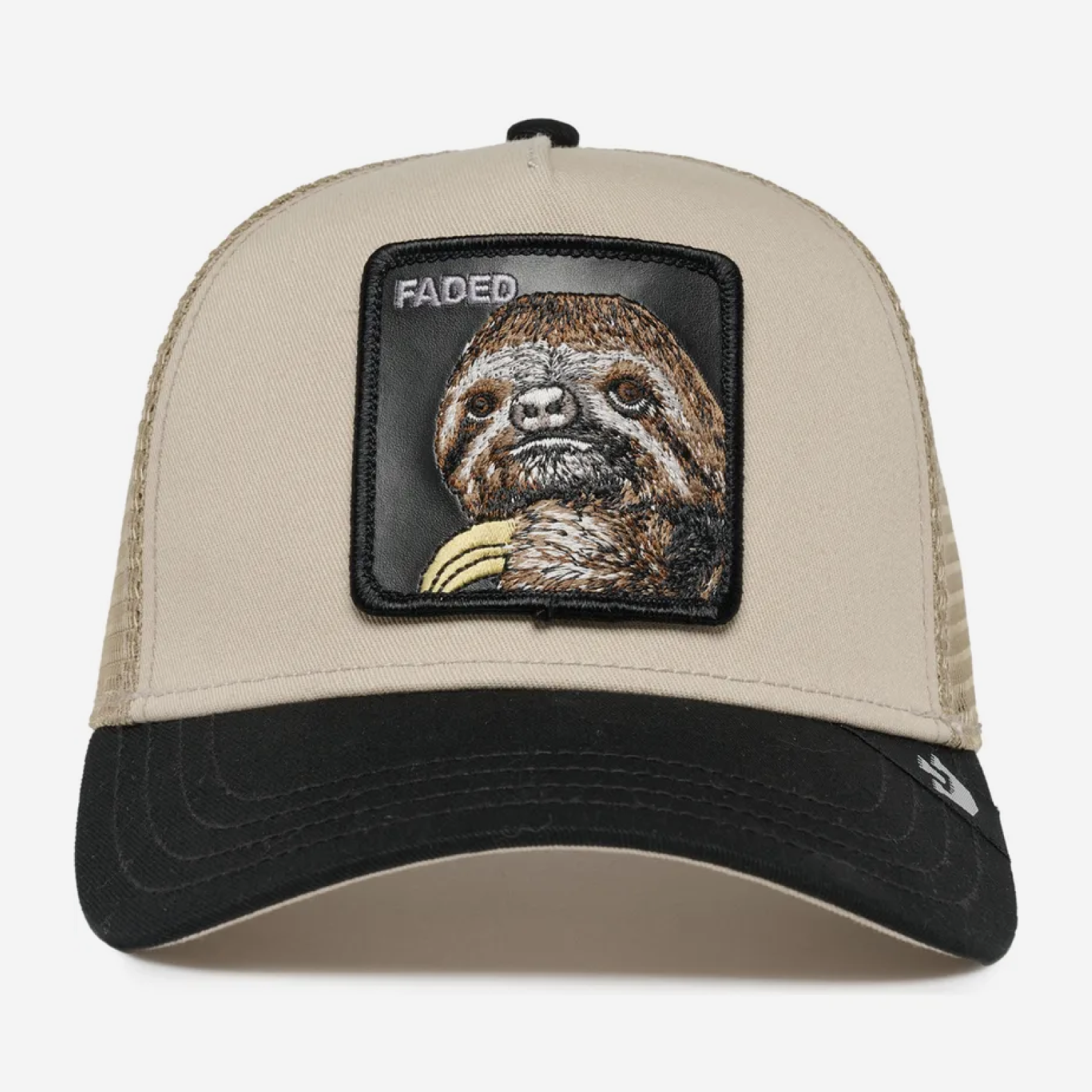 The Faded Sloth Trucker - Ebony & Black