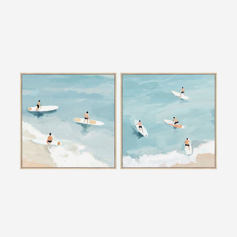 Hertex Wall Art - Surfers Side Up Set of 2 in Calypso