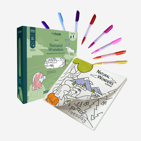 Reusable Colouring Book Tales - Natural Wonders