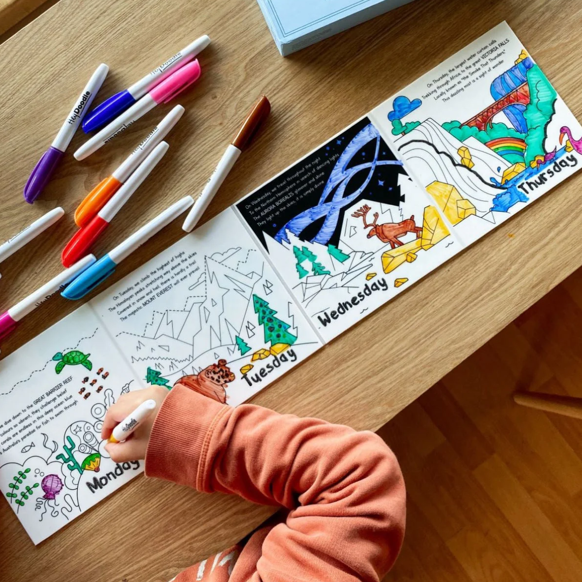 Reusable Colouring Book Tales - Natural Wonders