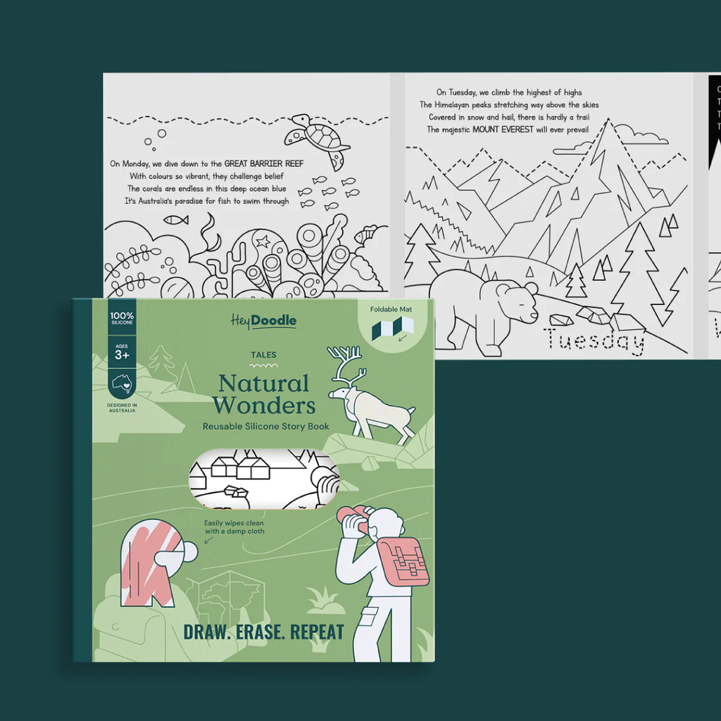 Reusable Colouring Book Tales - Natural Wonders