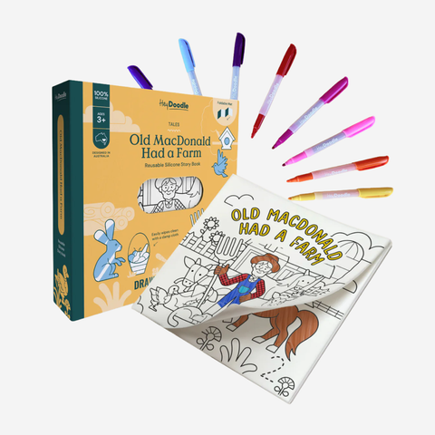 Reusable Colouring Book Tales - Old MacDonald