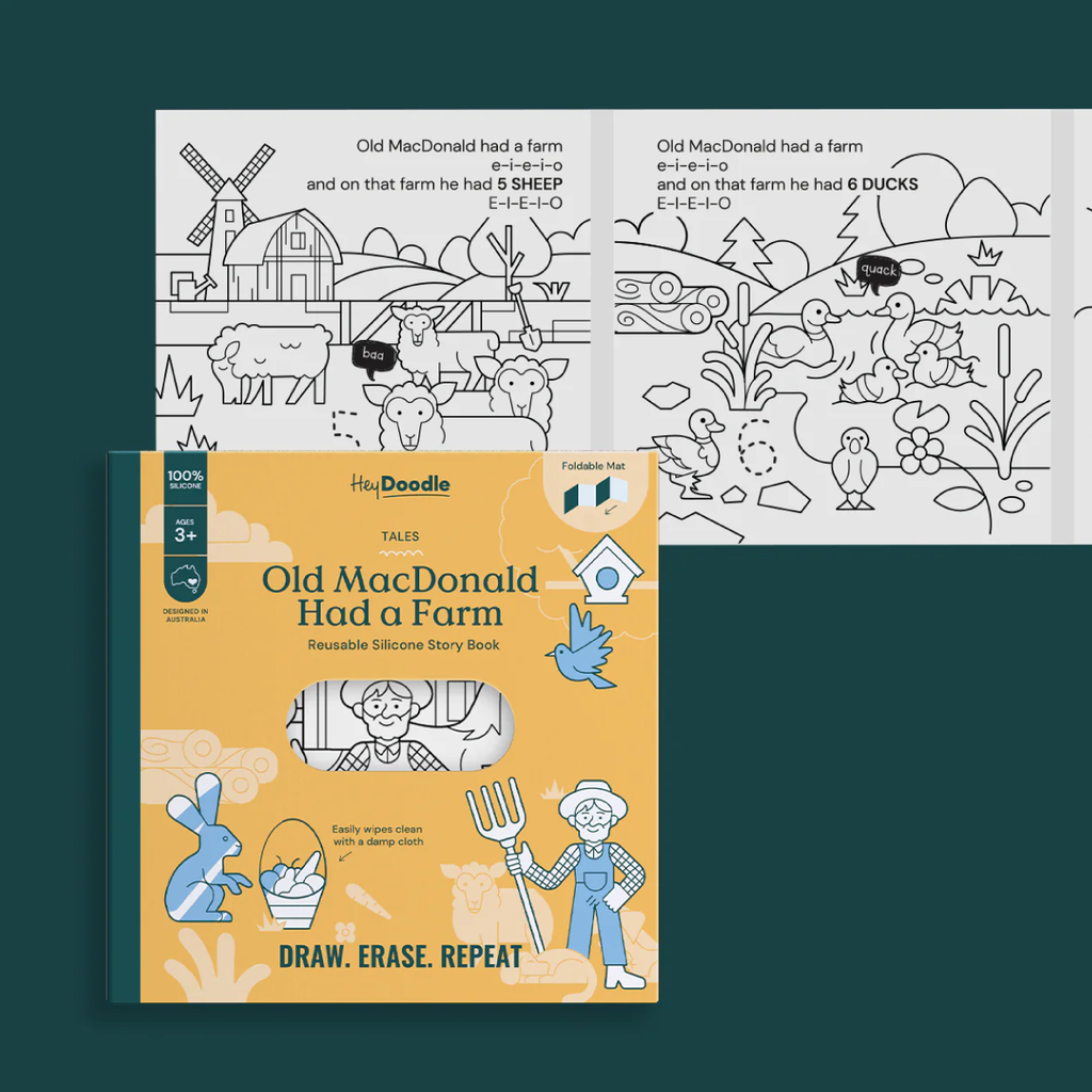 Reusable Colouring Book Tales - Old MacDonald