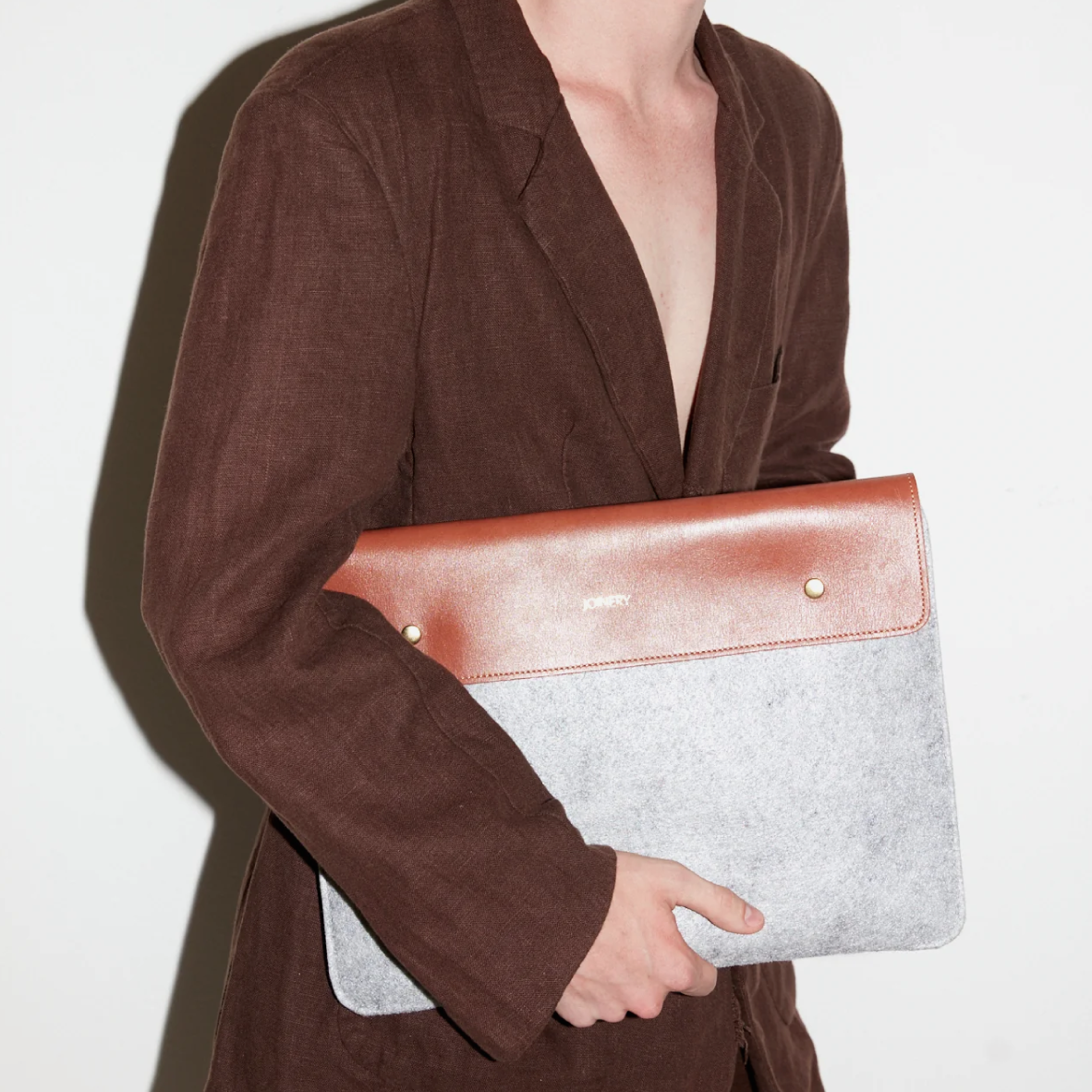 Laptop Pouch - Felt + Leather