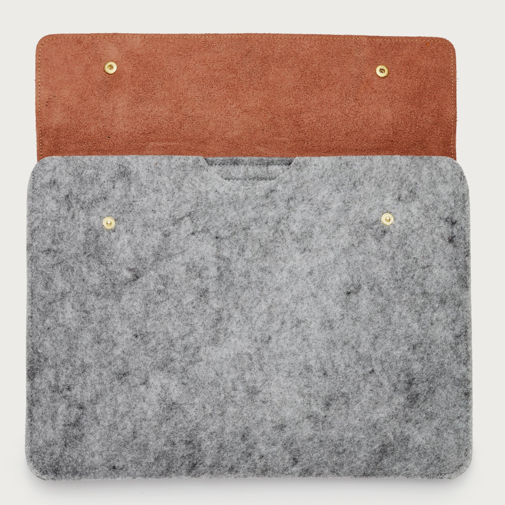 Laptop Pouch - Felt + Leather