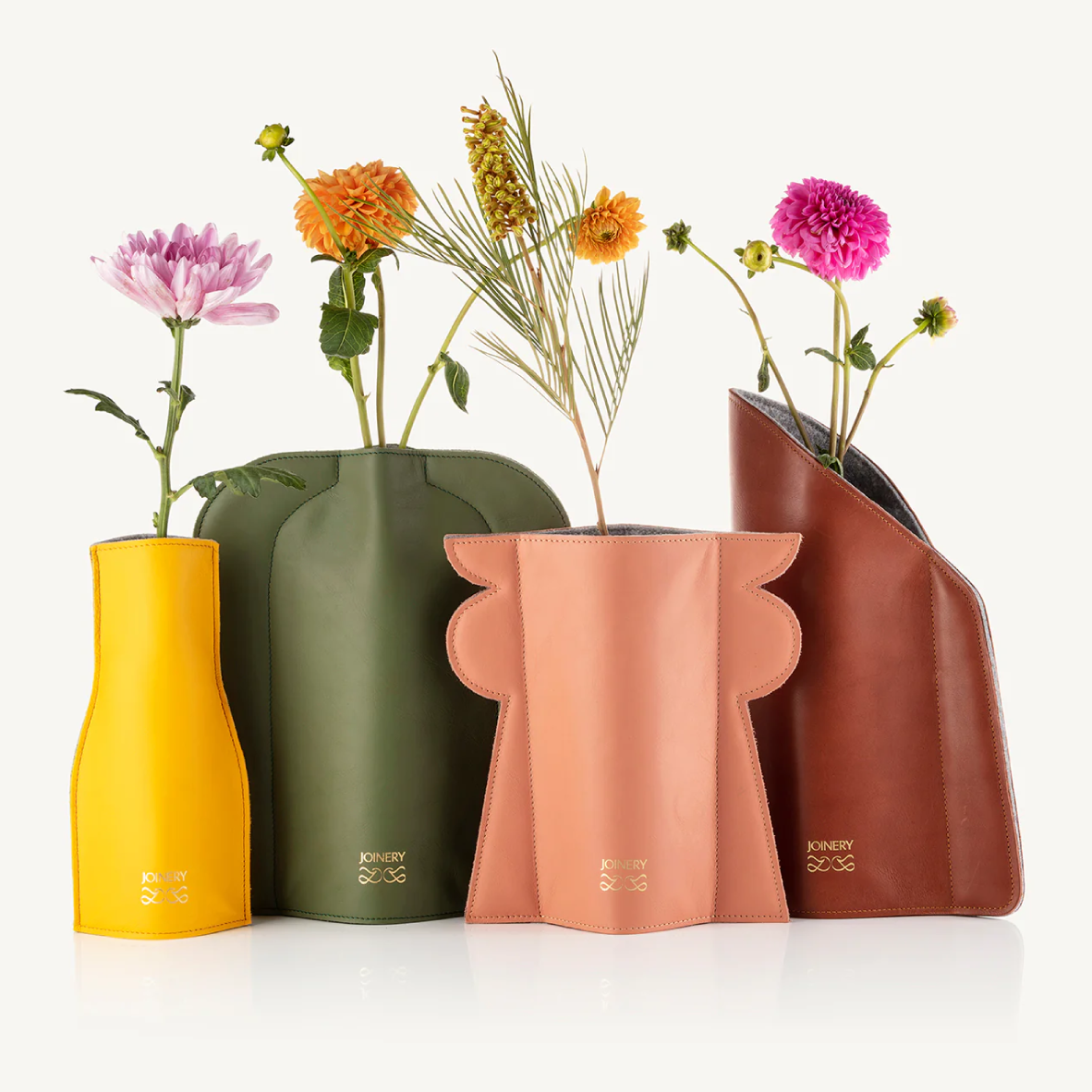 Scallop Vase - Pink + Light Grey