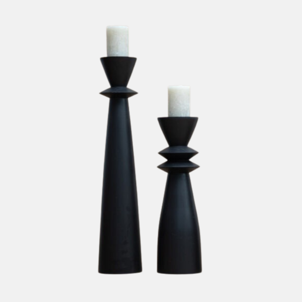 Kalahari Floor Candle Holder - Black