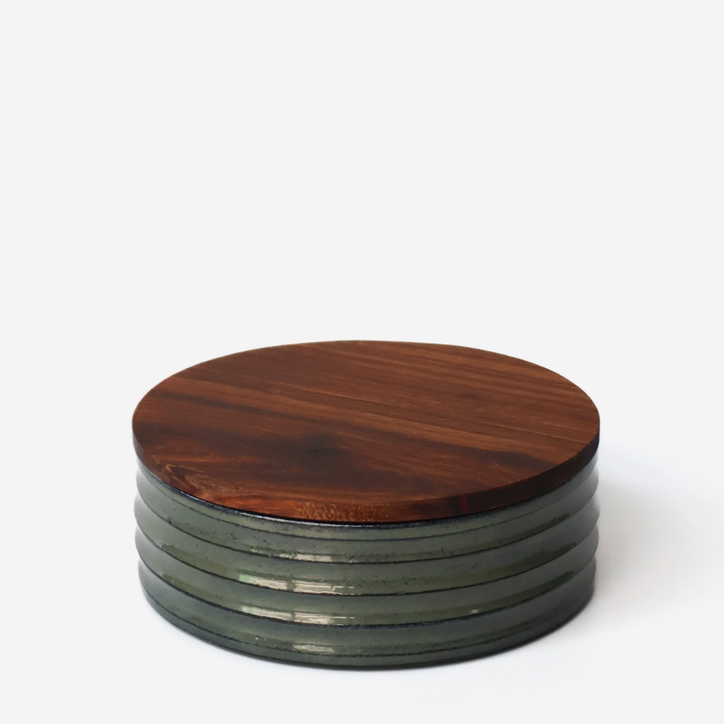 Dry Goods Jar & Lid / Low - Sea Green
