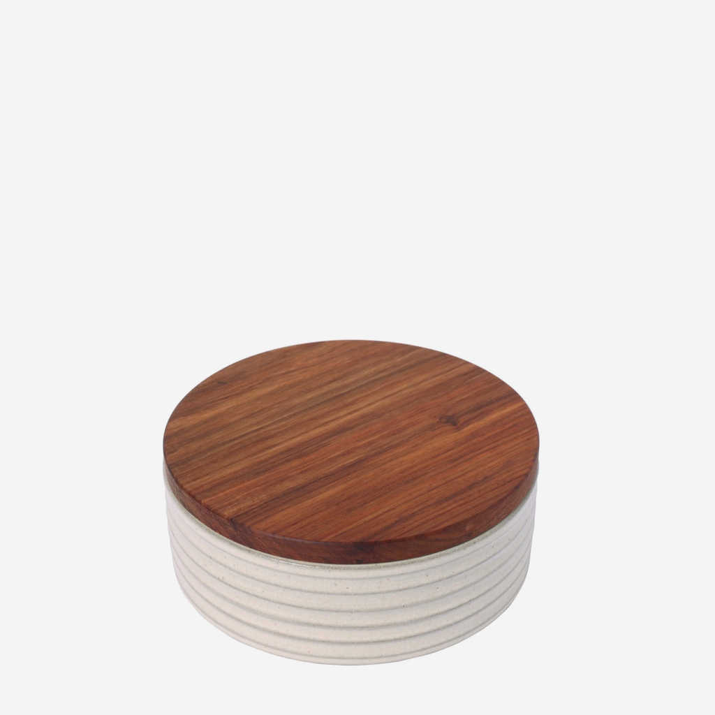 Dry Goods Jar & Lid / Low - Ivory