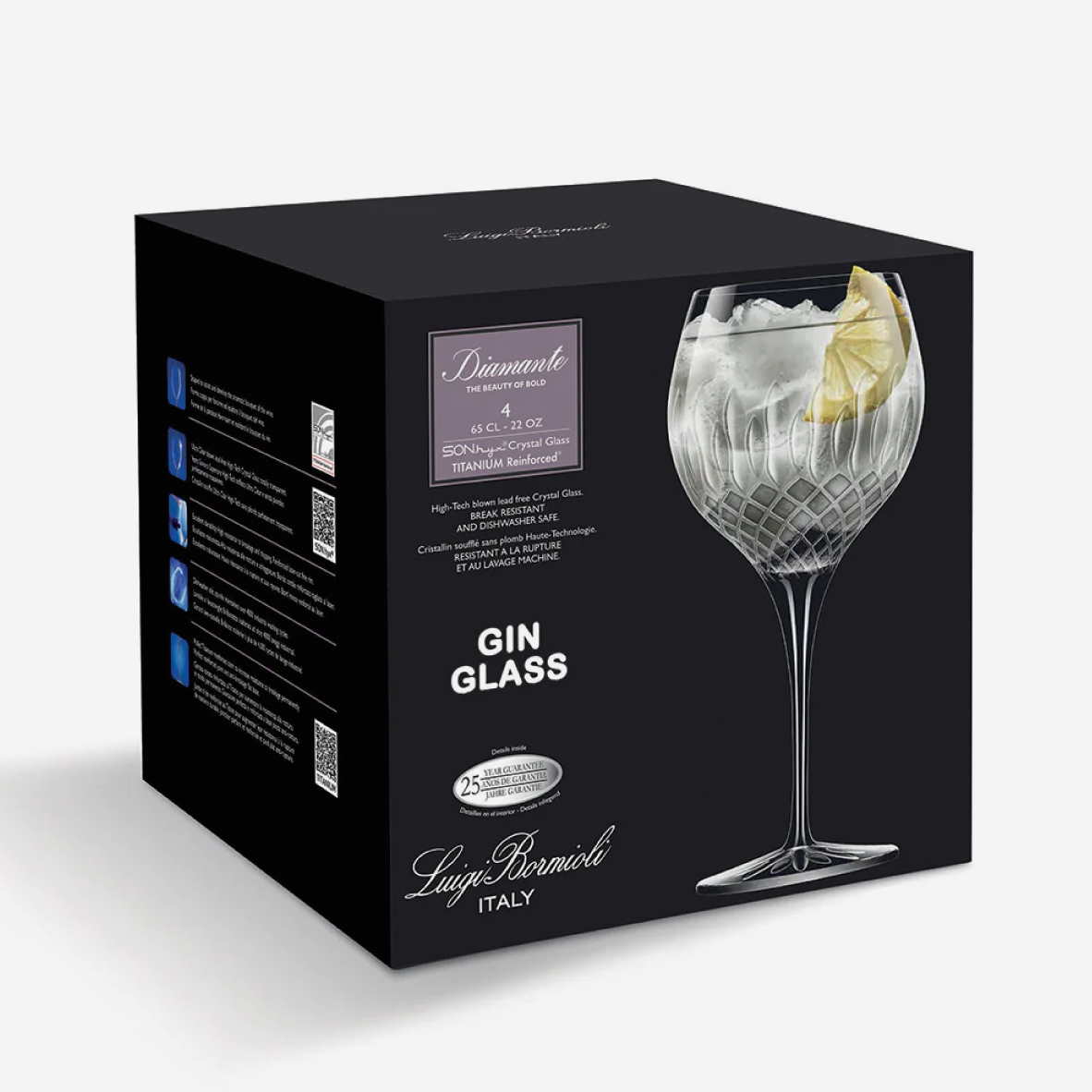 Luigi Bormioli Diamante Gin Glass Set Of 4