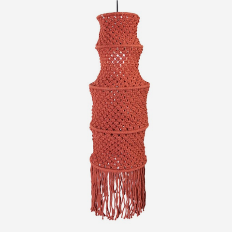 Macrame Lampshade - Rust