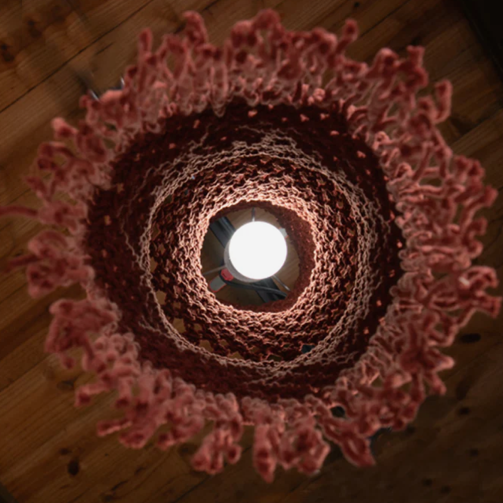 Macrame Lampshade - Rust