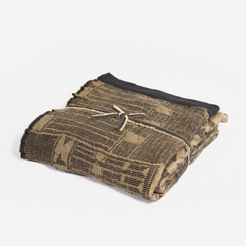 Metallic Bogolan Throw - Gold & Black