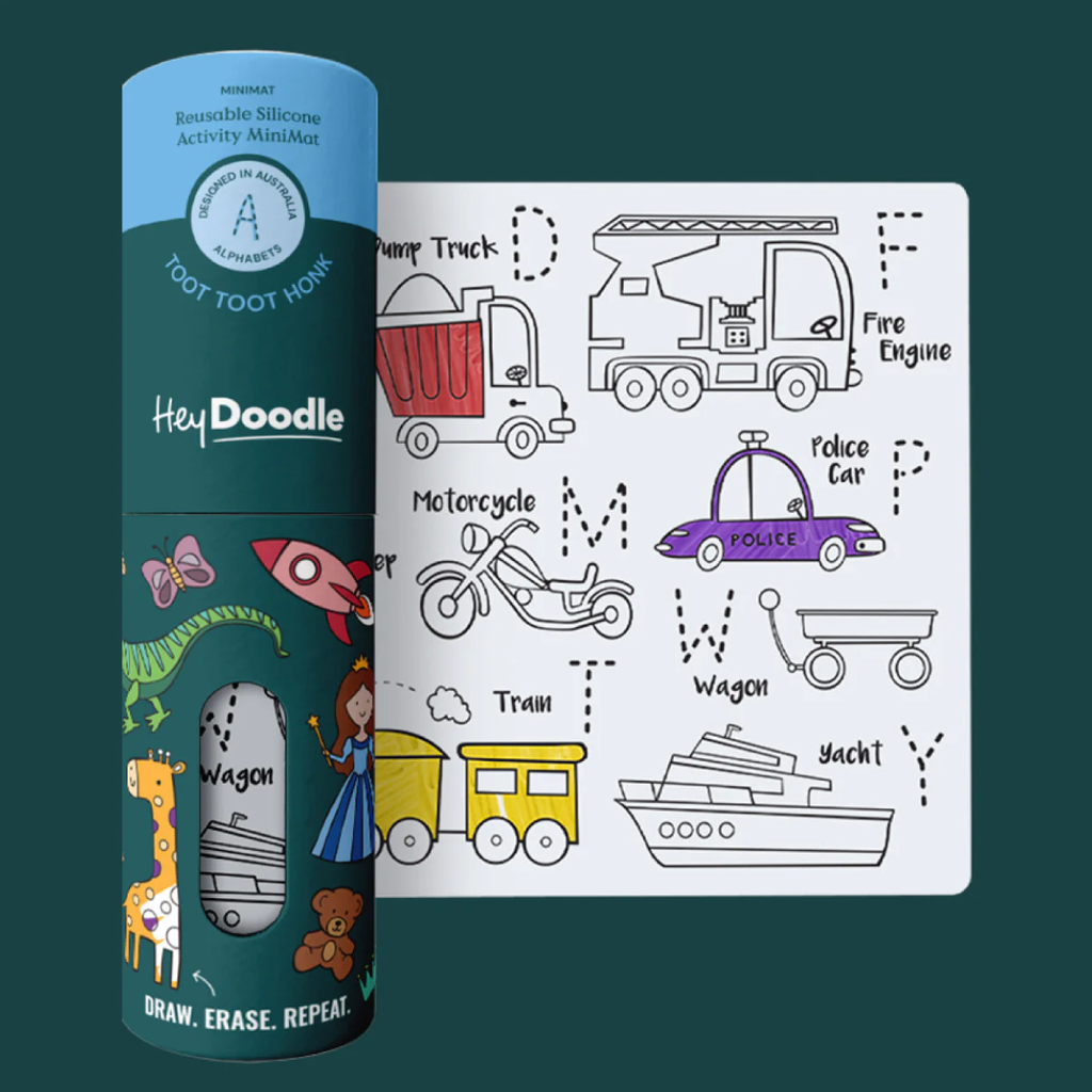 Mini Colouring & Doodle Mat - Toot Toot Honk