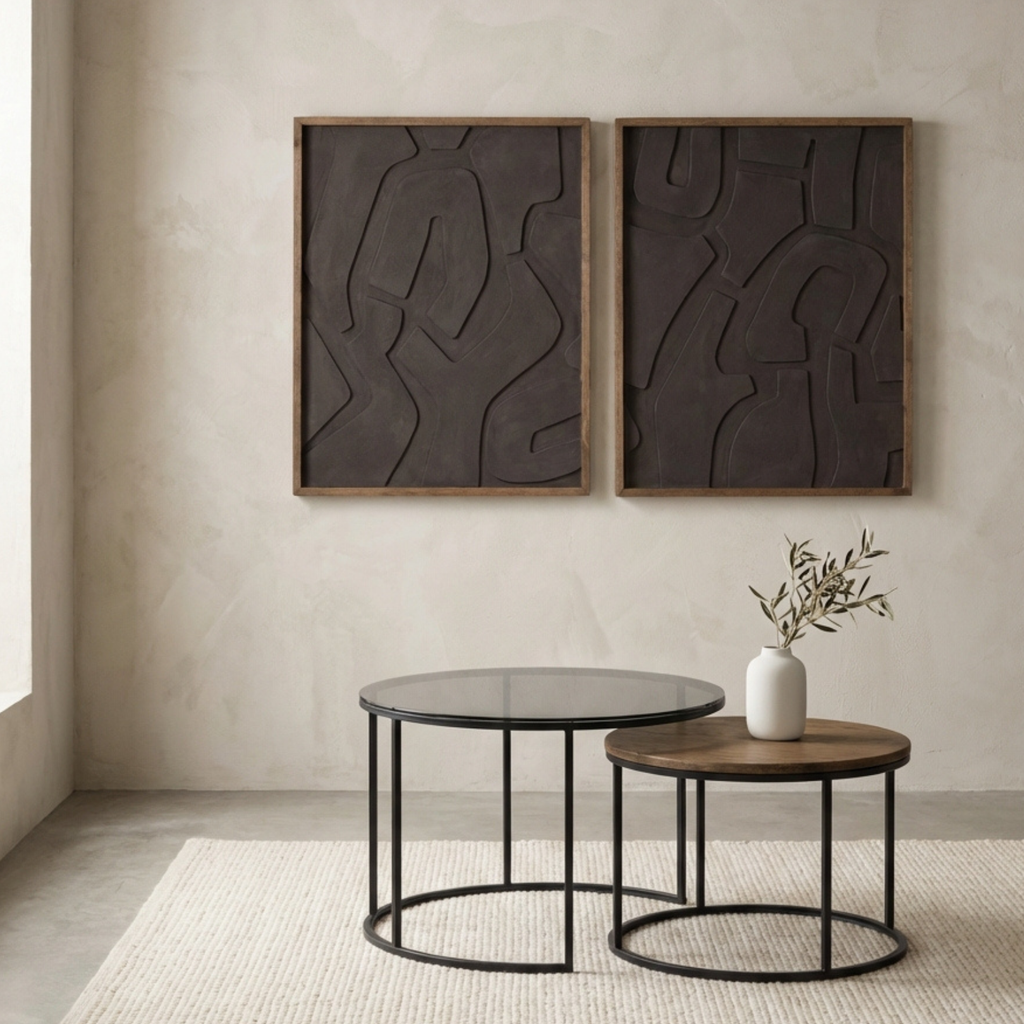 GridLock Textured Wall Art - Set of Two