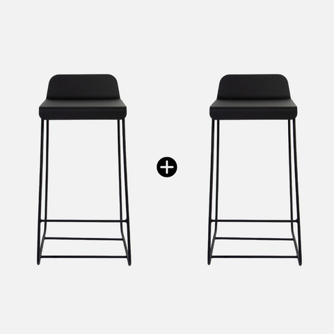 Stockholm Kitchen Stool Combo - Ferro Black