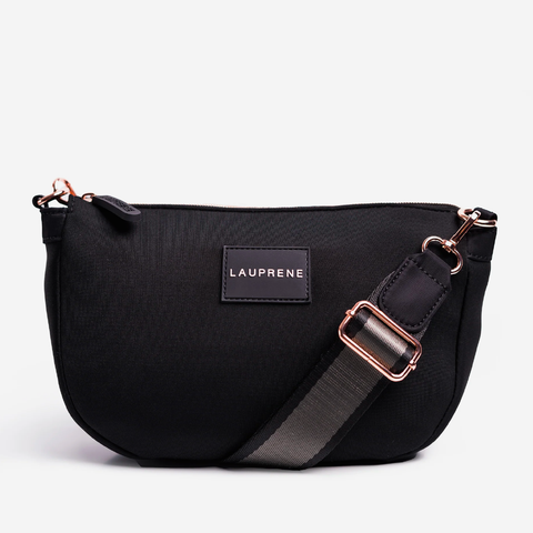 Neoprene Cross Body Bag - Black