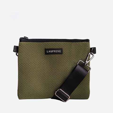 Neoprene Messenger Bag - Khaki