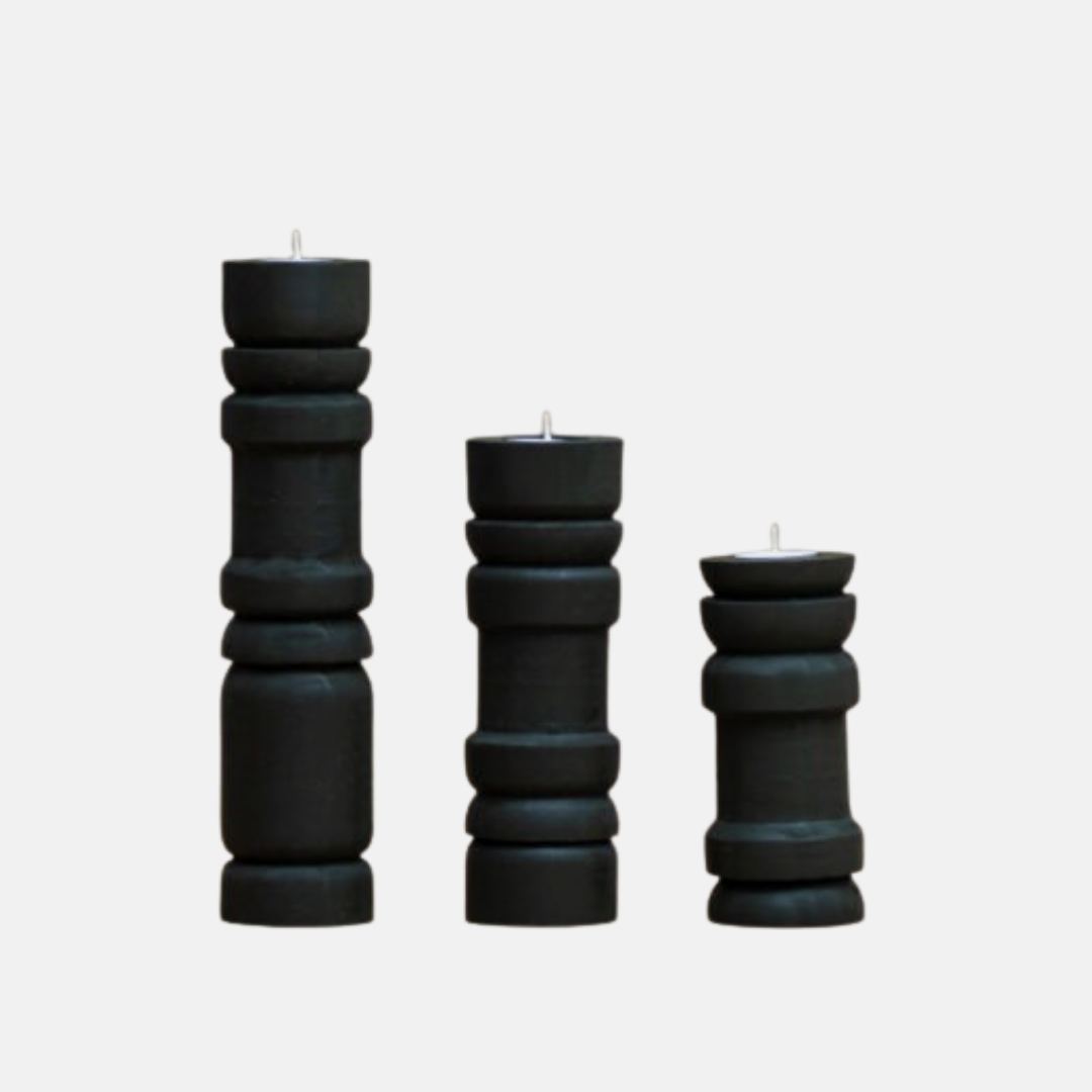 Nuri Candle Holder - Black