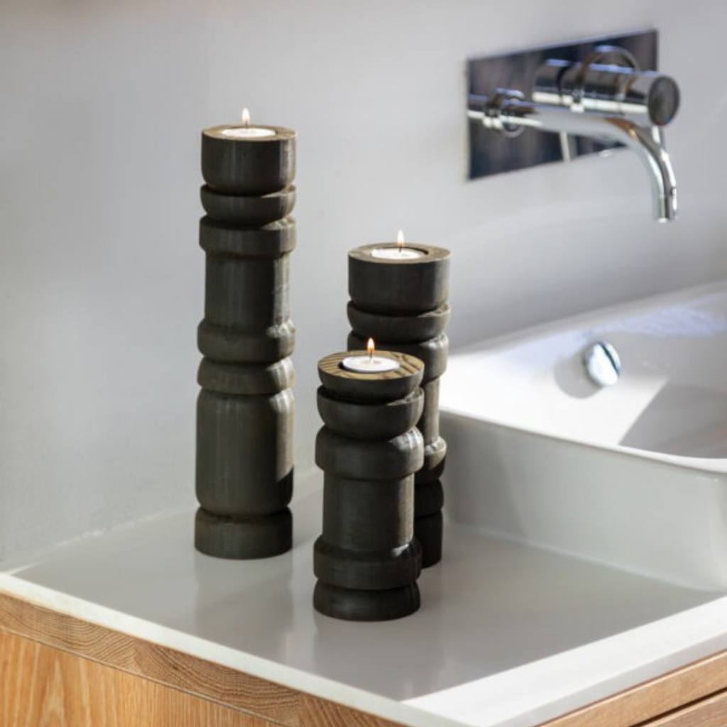 Nuri Candle Holder - Black