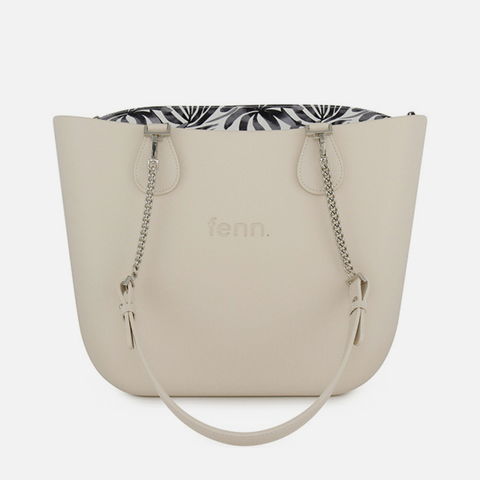 Original Handbag - Champagne - Palms Inner - Silver Chain