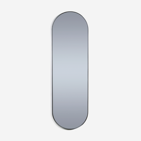 Oversized Deep Frame Pill Mirror - Smoke