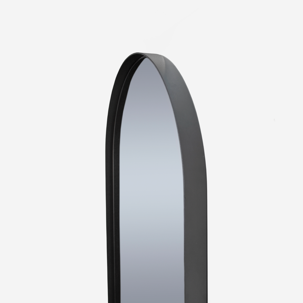 Oversized Deep Frame Pill Mirror - Smoke